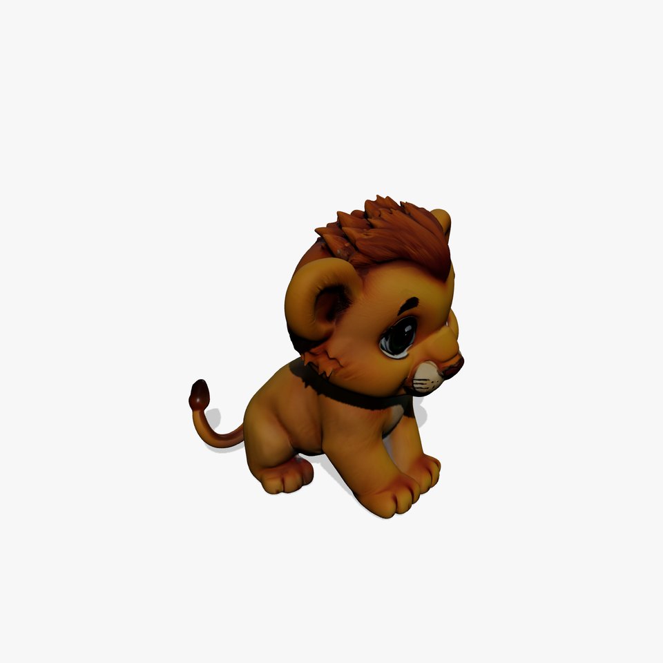 Adorable Lion Cub model pack